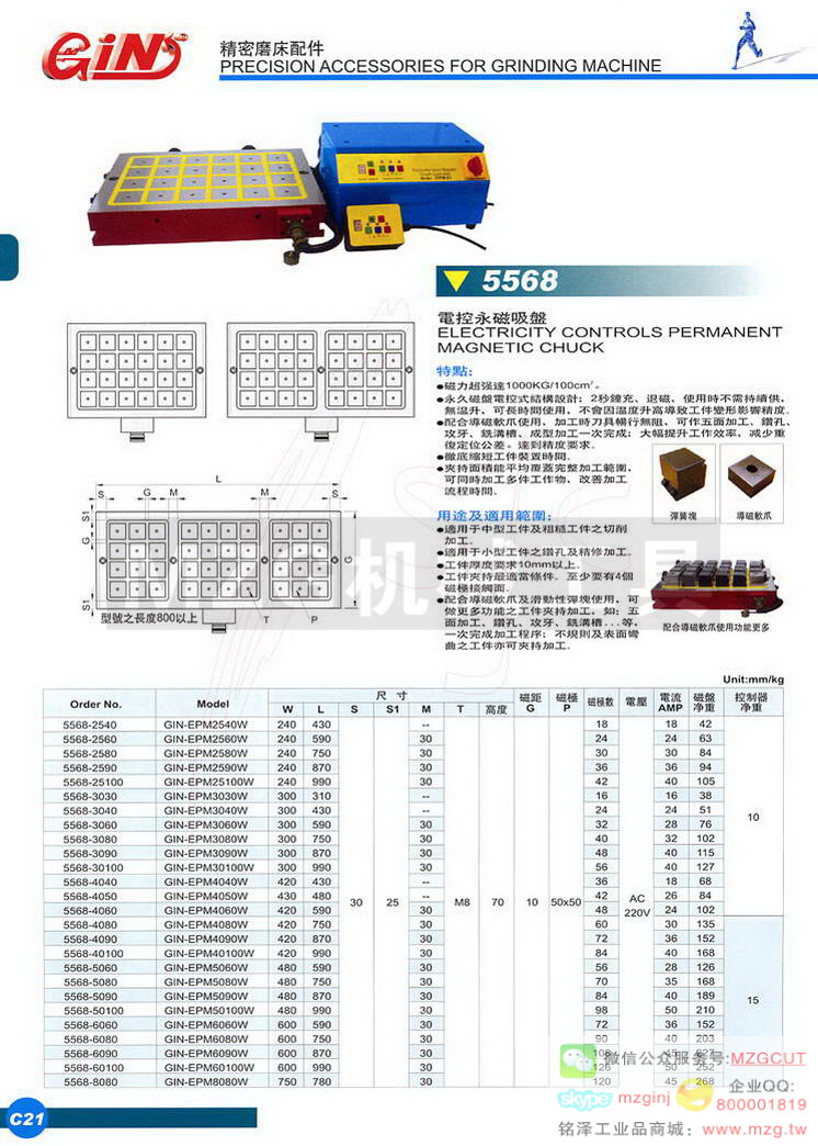 5568 GIN-EPM电控永磁吸盘