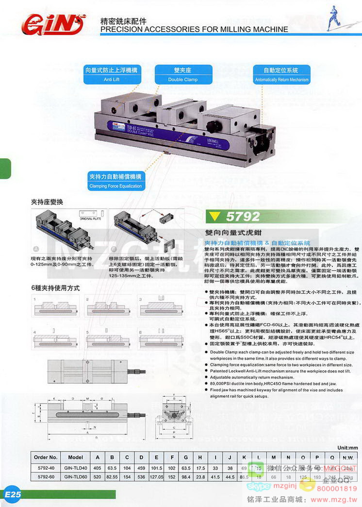 5792 GIN-TLD双向向量式虎钳