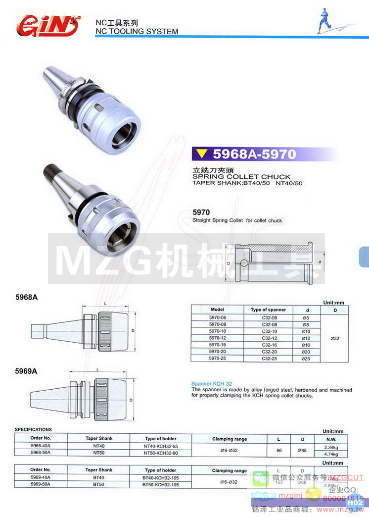 5968A-5970 立铣刀夹头