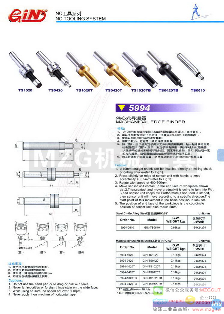 5994 GIN-TS偏心式寻边器