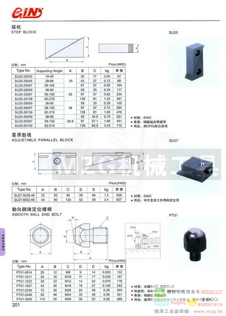 级枕,基准垫块,动向钢珠定位螺杆