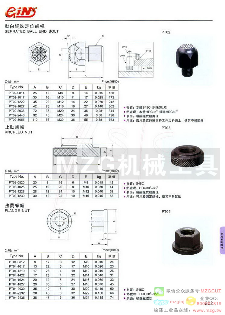 动向钢珠定位螺杆,止动螺帽,法兰螺帽