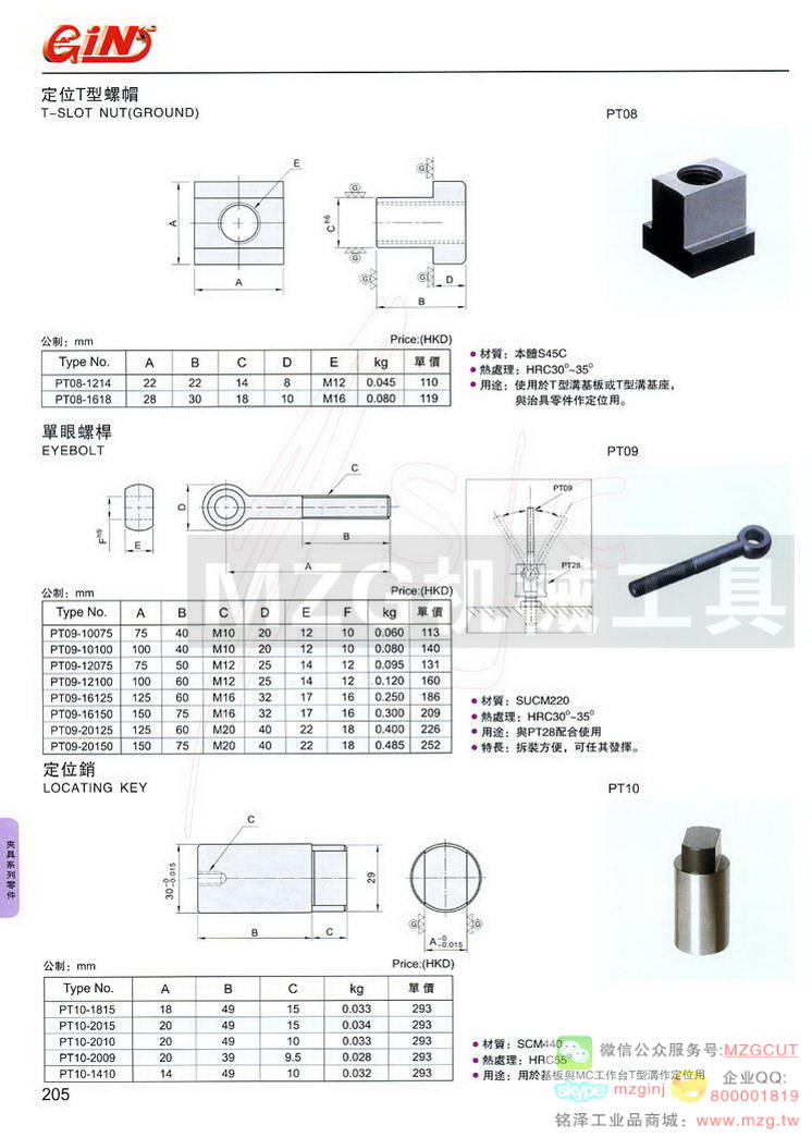 定位T型螺帽,单眼螺杆,定位销