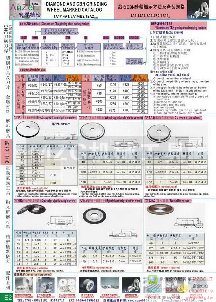 钻石及CBN砂轮的订购方法