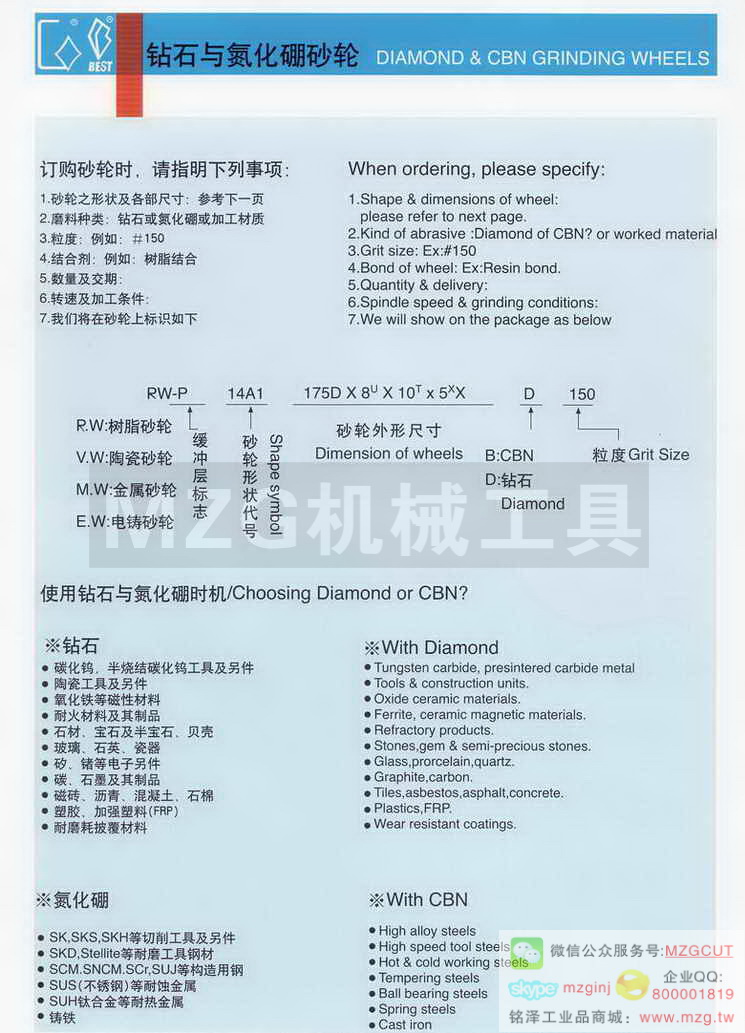 台湾一品BEST 钻石与氮化硼砂轮