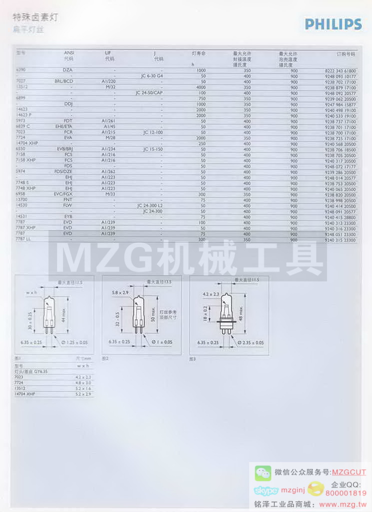 投影机灯泡,PG灯泡,工具显微镜用灯泡