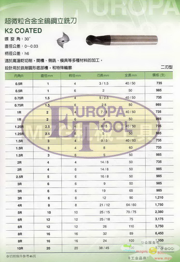 欧霸ET丝攻,铣刀,钻头,中心钻,定点钻,机械铰刀