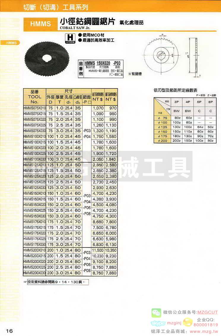 MCO锯片,MCO铰刀,MCO倒角刀