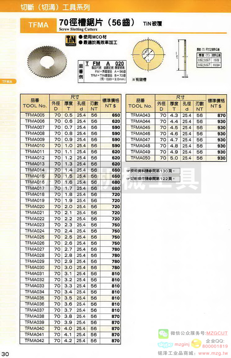 MCO锯片,MCO铰刀,MCO倒角刀