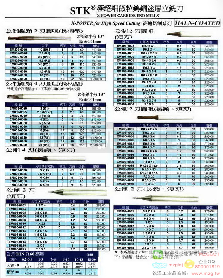 STK铣刀,STK白钢铣刀,STK钨钢铣刀