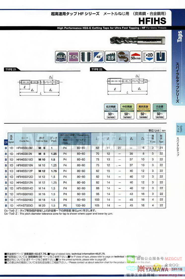 日本YAMAWA螺旋丝攻