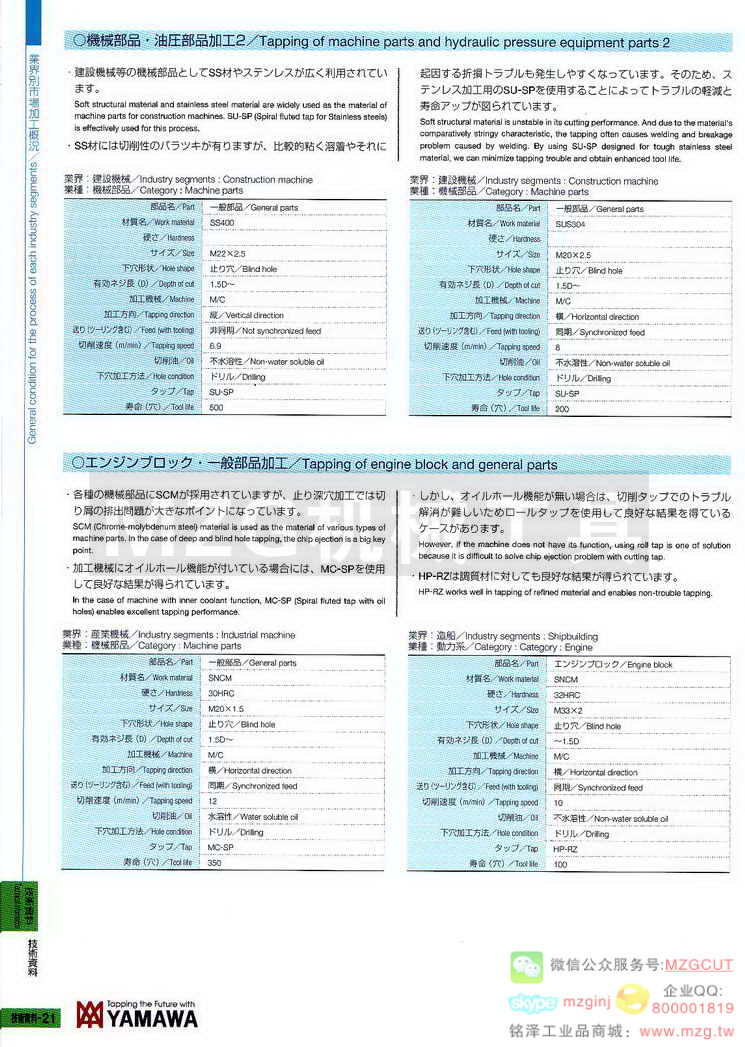 日本YAMAWA技术资料