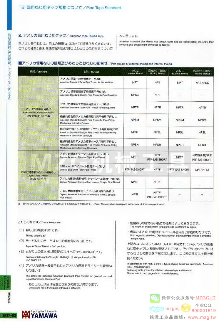 日本YAMAWA技术资料