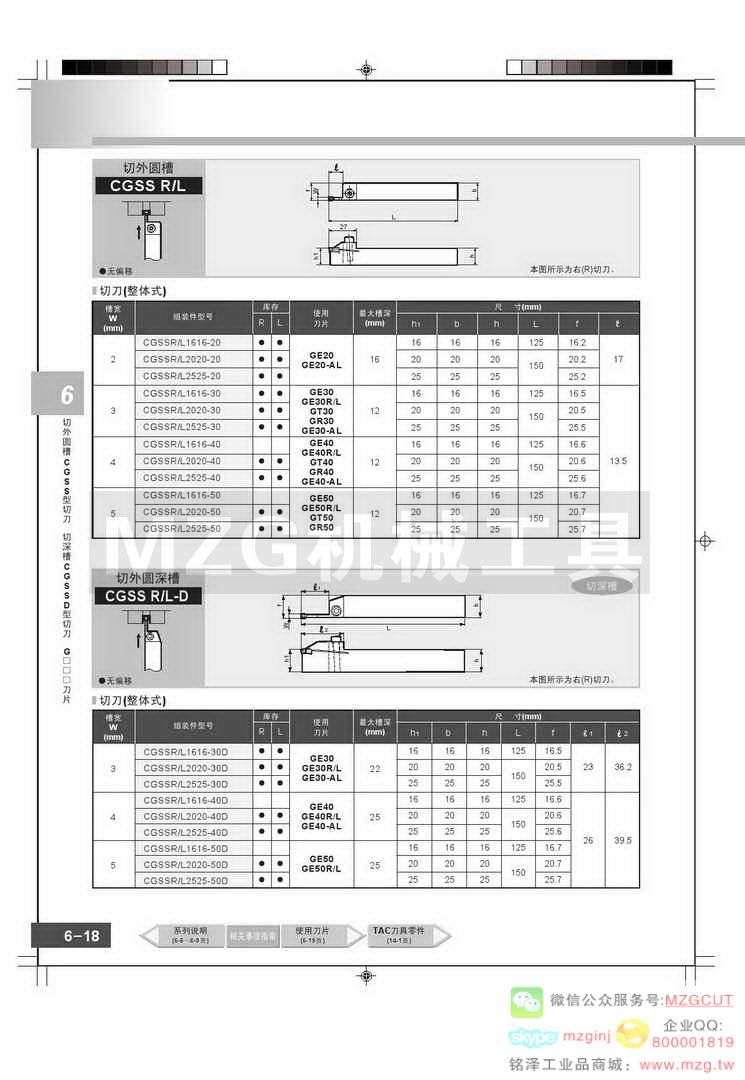 东芝Tungaloy刀具选择标准切外圆深槽