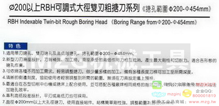 CBH組合式大徑微調精搪刀系列