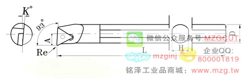 93度C10M-STUPR09-12钨钢内孔车刀工程图