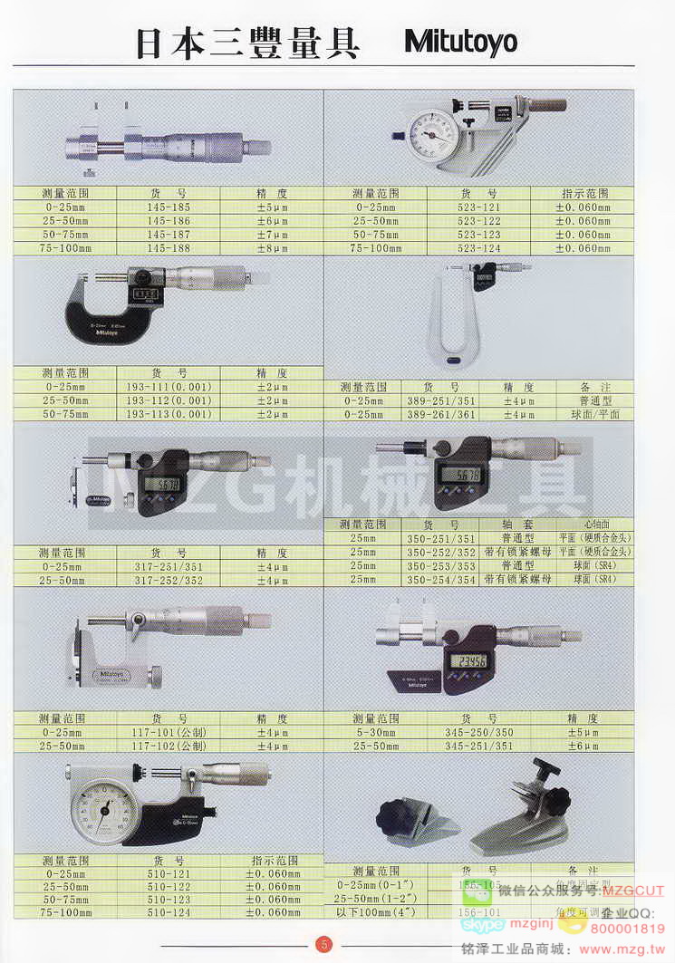 日本三丰Mtutoyo量具