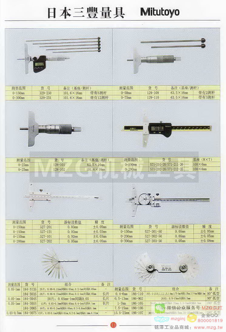 日本三丰Mtutoyo量具